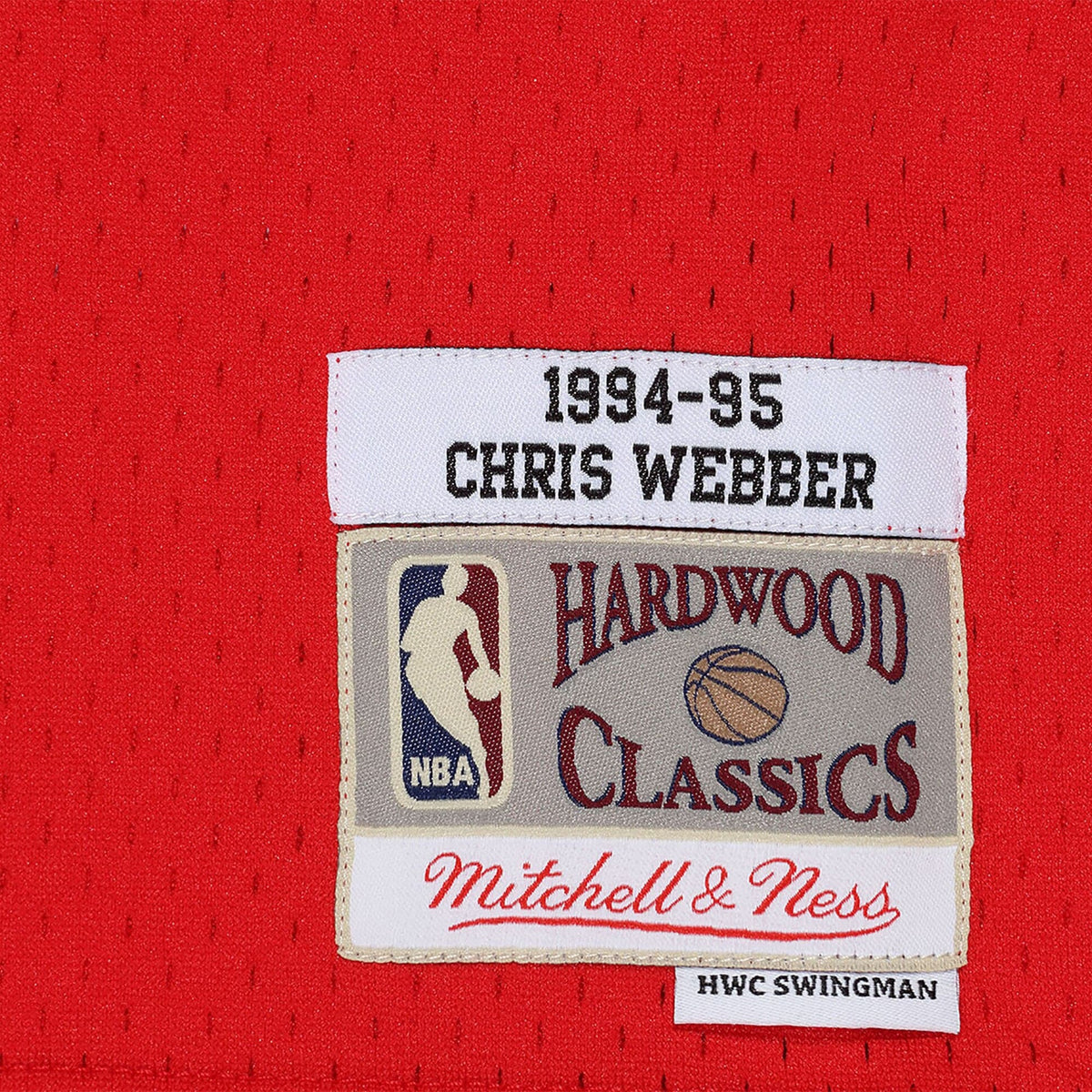 Washington Bullets Chris Webber 1994 Hardwood Classics Road Swingman Jersey By Mitchell & Ness - Scarlett