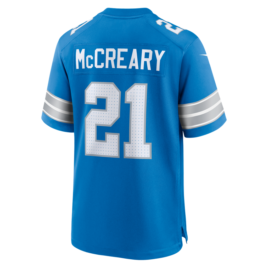 Detroit Lions Roger McCreary Nike Blue Team Game Jersey