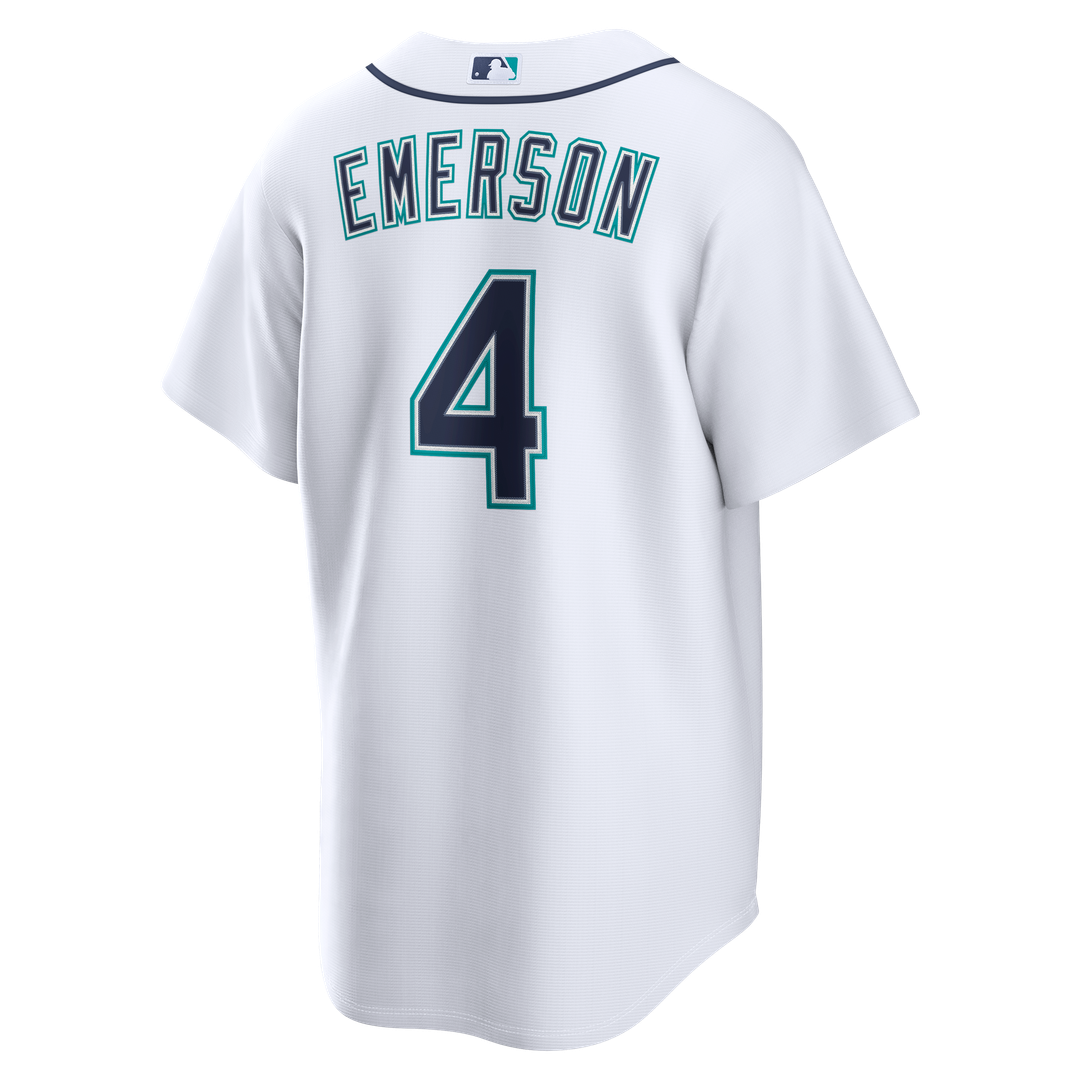 Seattle Mariners Colt Emerson Nike White Home Replica Jersey