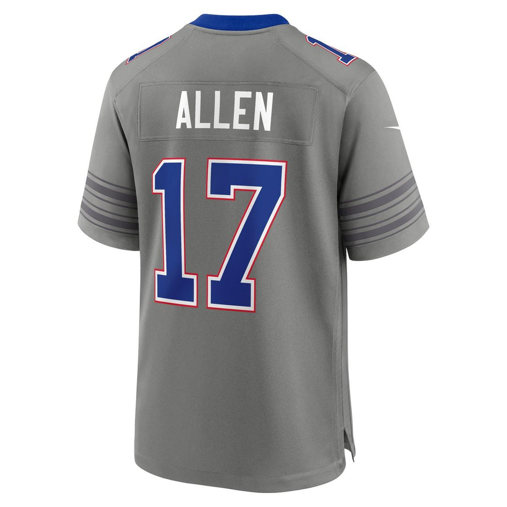 Buffalo Bills Josh Allen Nike Gray Nickel City Game Jersey