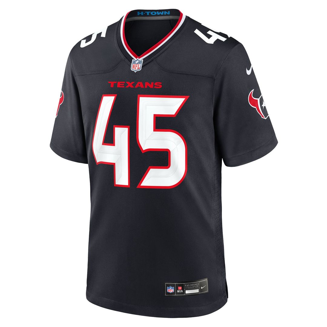Houston Texans E.J. Speed Nike Navy Team Game Jersey