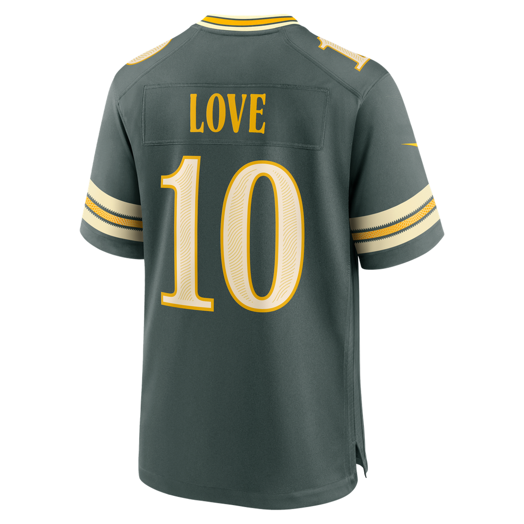 Green Bay Packers Jordan Love Nike Green 2026 Rivalries Collection Game Jersey