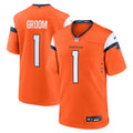 Denver Broncos Number 1 Groom Nike Orange Game Jersey