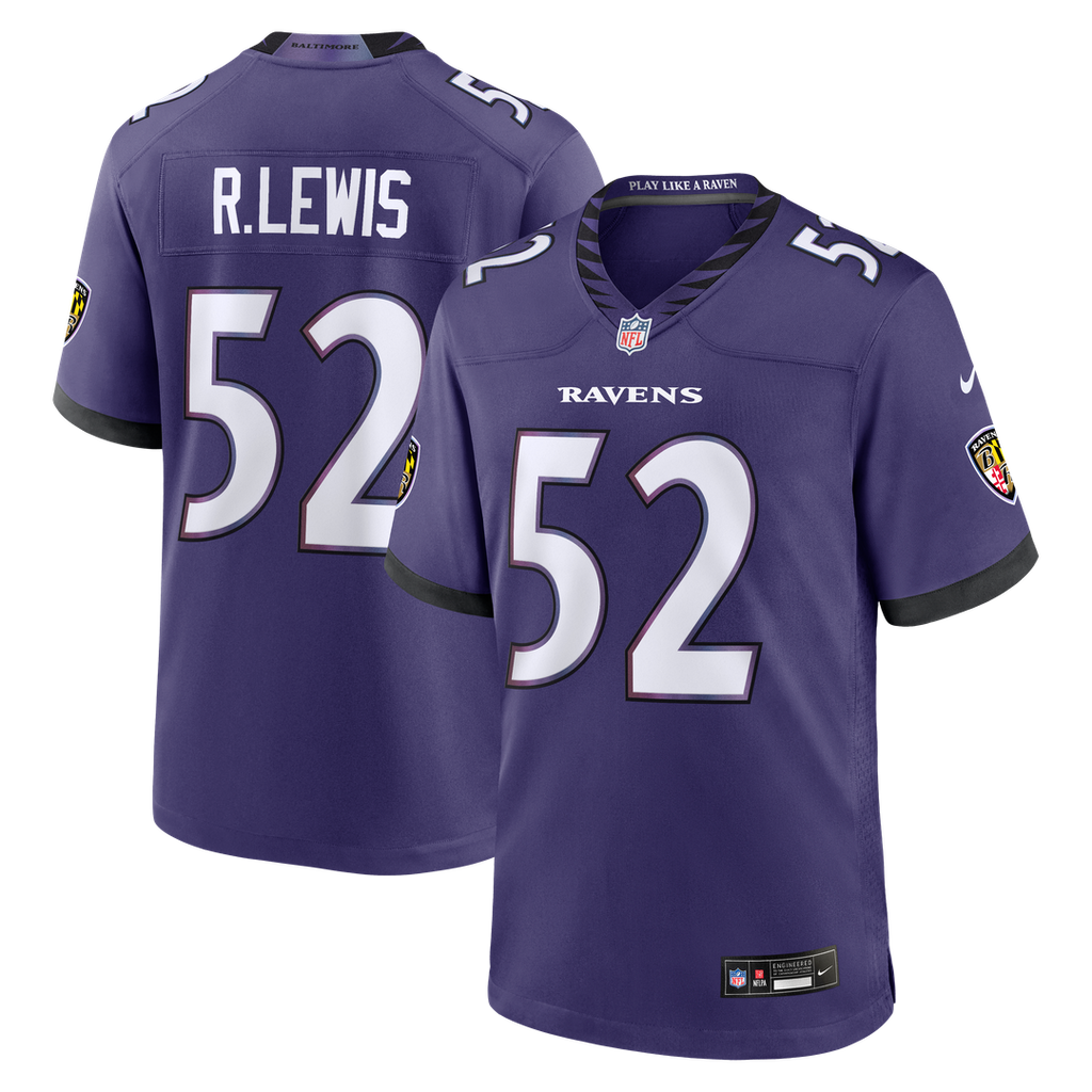 Baltimore Ravens Ray Lewis Nike Purple Team Retired Player Game Jersey