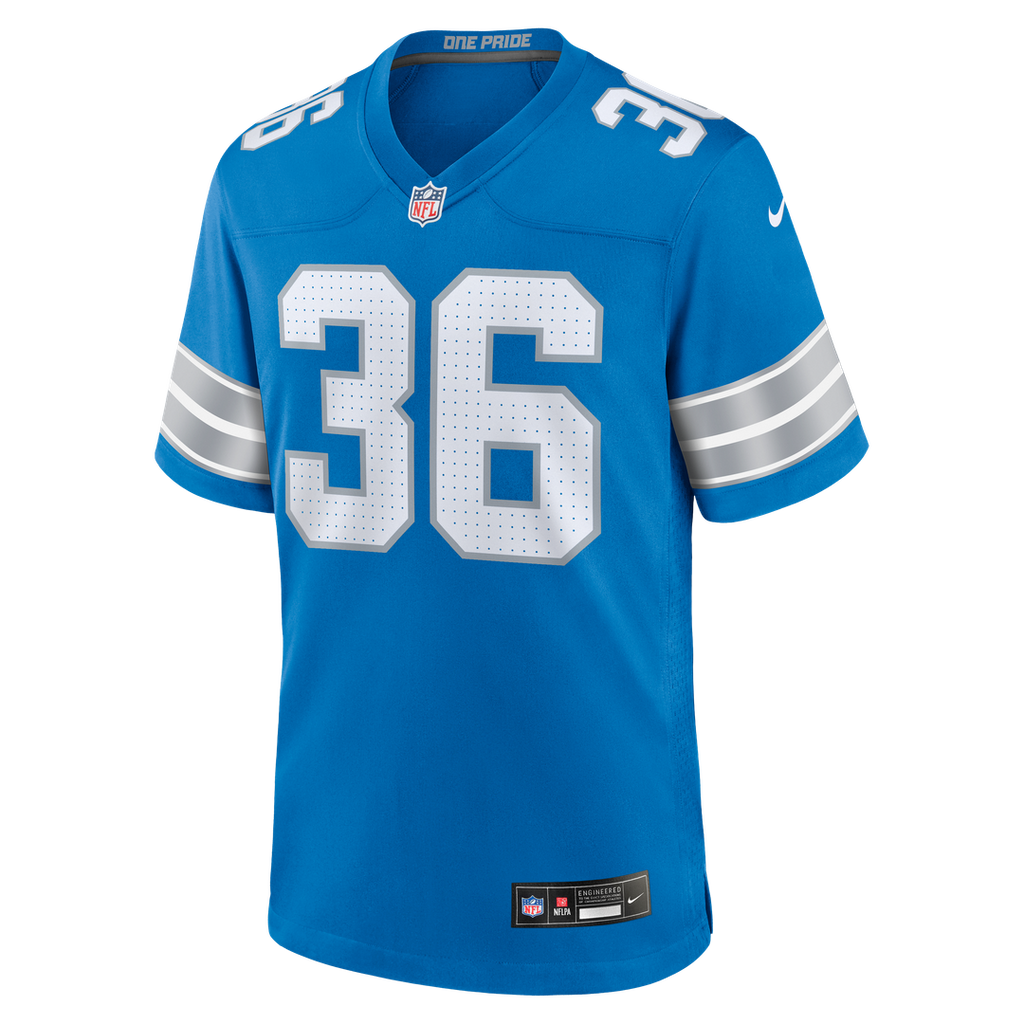 Detroit Lions Chuck Clark Nike Blue Team Game Jersey