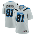 Detroit Lions Calvin Johnson Nike Silver 2026 Rivalries Collection Game Jersey