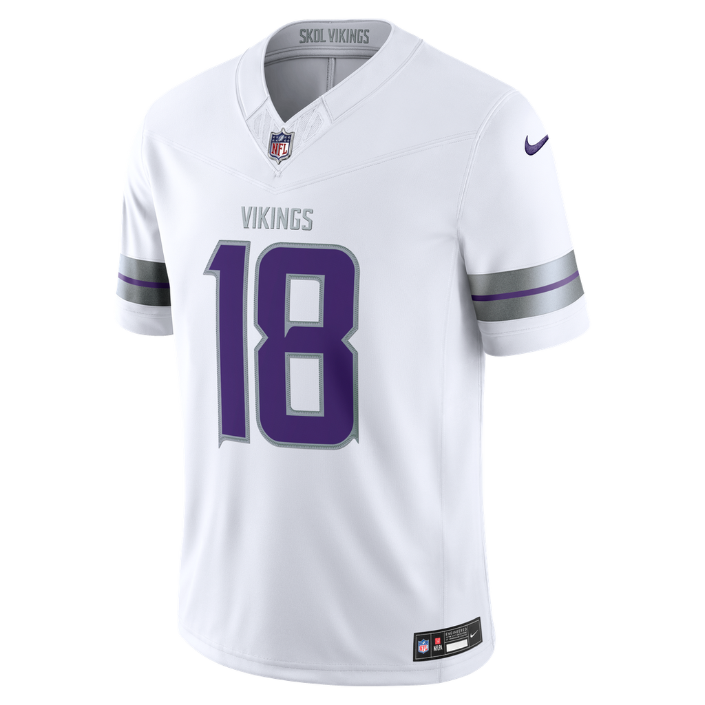 Minnesota Vikings Justin Jefferson Nike White Alternate Vapor F.U.S.E. Stitched Limited Jersey