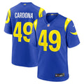 Los Angeles Rams Joe Cardona Nike Royal Team Game Jersey