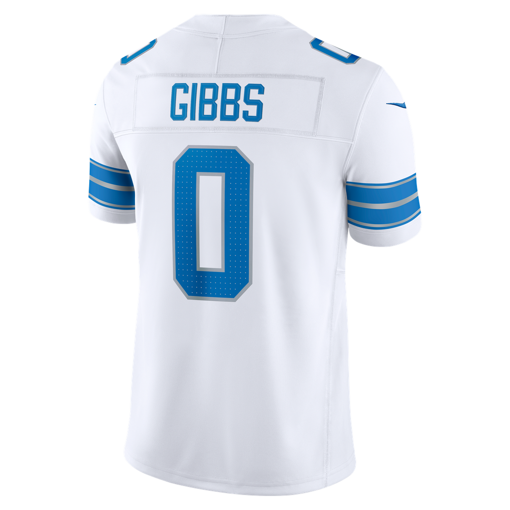 Detroit Lions Jahmyr Gibbs Nike White Vapor F.U.S.E. Stitched Limited Jersey