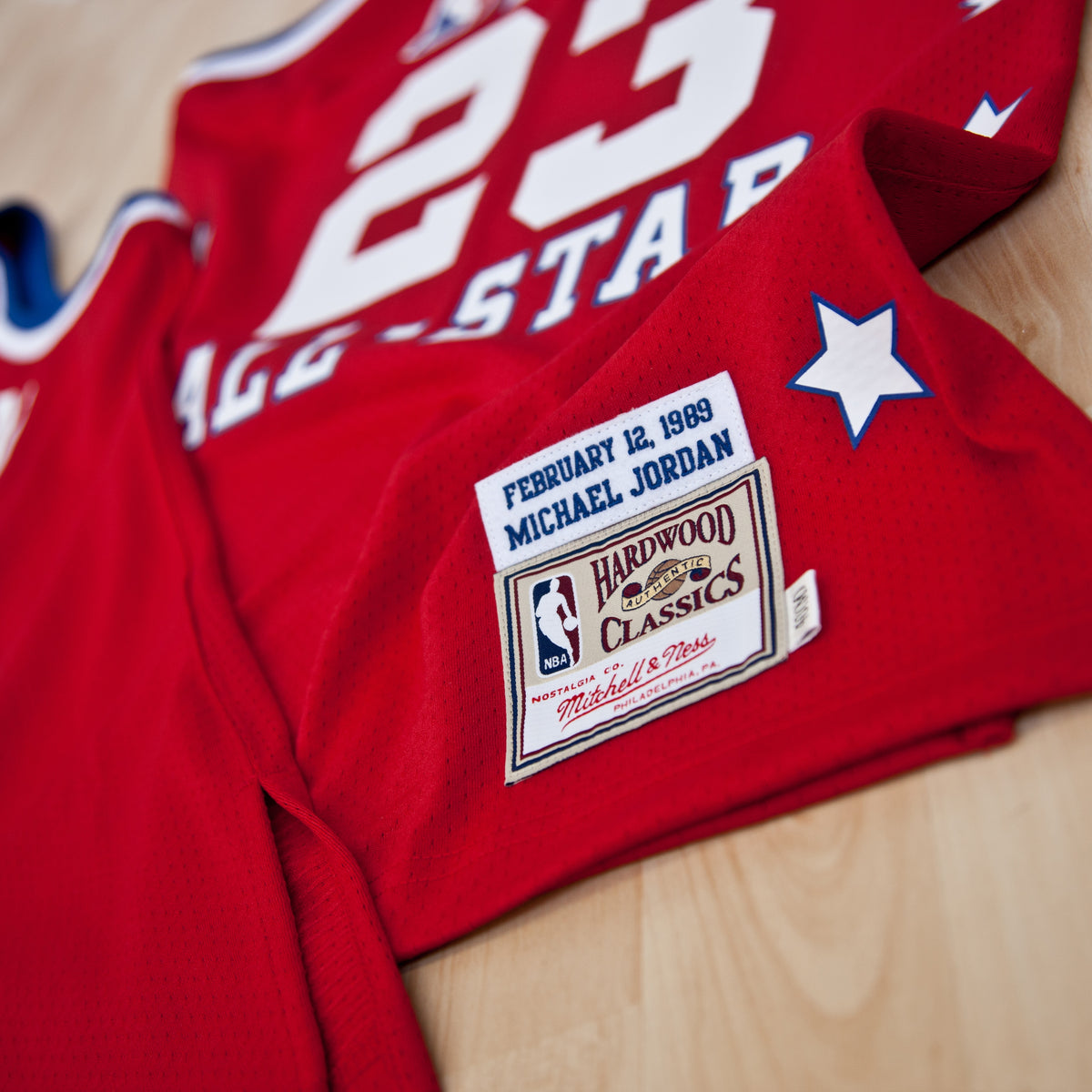 NBA All-Star East Michael Jordan 1989 Authentic Jersey By Mitchell & Ness - Red