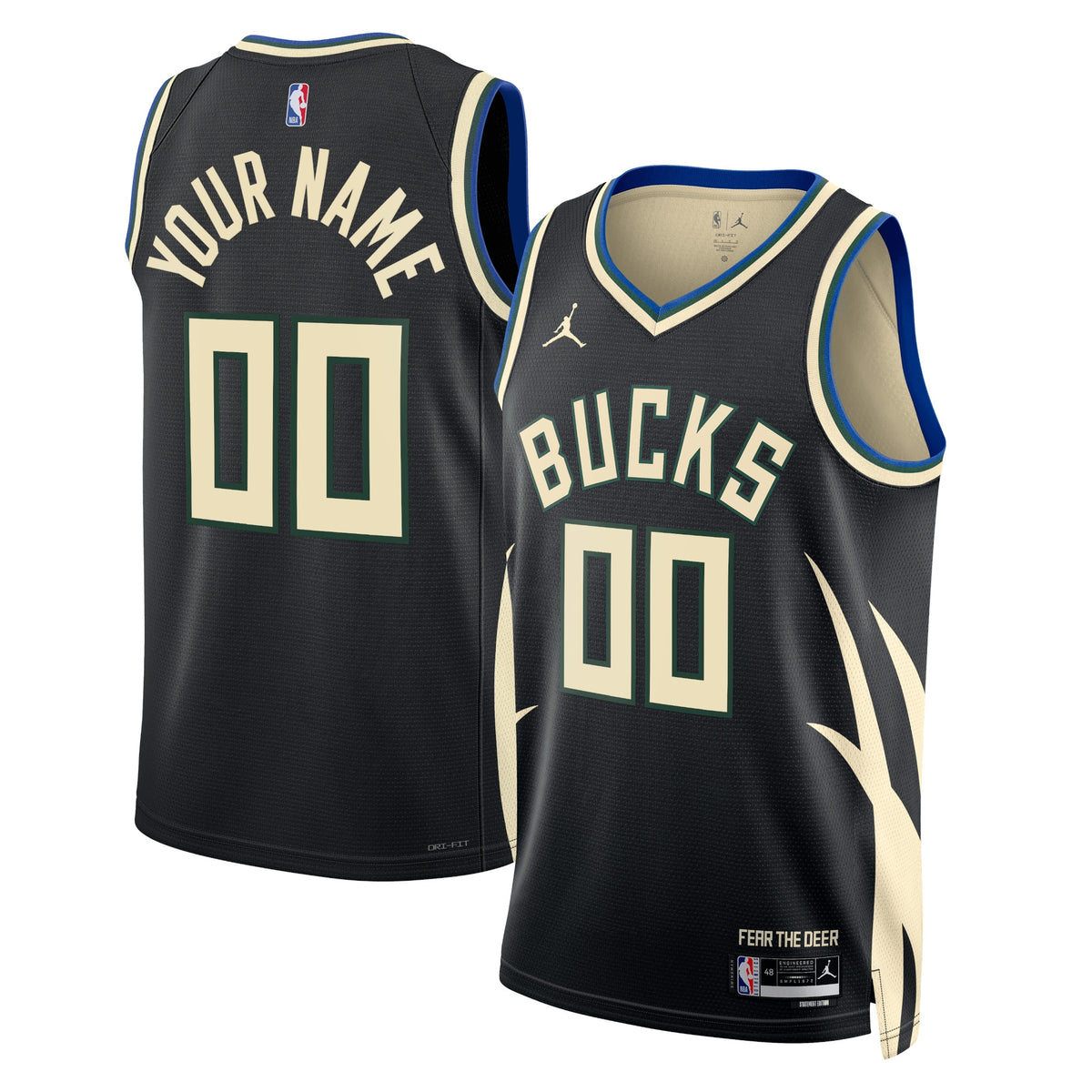 Milwaukee Bucks Jordan Statement Swingman Jersey - Custom - Unisex